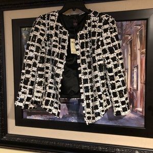 Sequin three-quarter link short jacket!  Arden B.